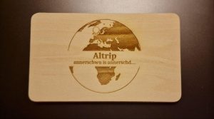 Frühstücksbrettchen "Altrip-Globus"