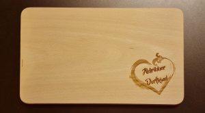 Frühstücksbrettchen "Aldribber Dorfkind 1"